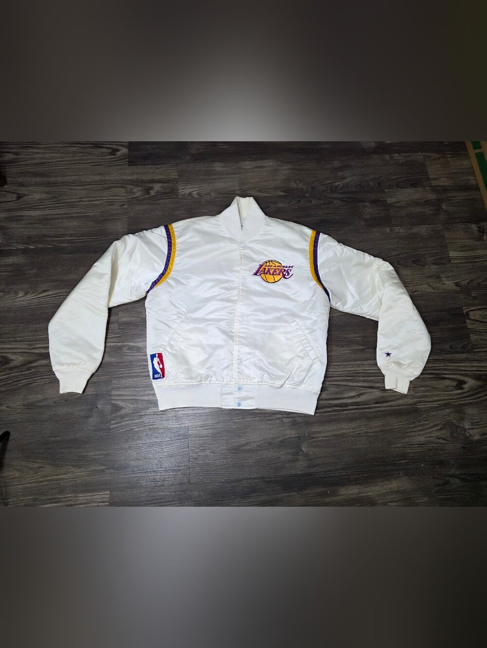 Vintage 90s Starter NBA Los Angeles Lakers Bomber Satin Jacket